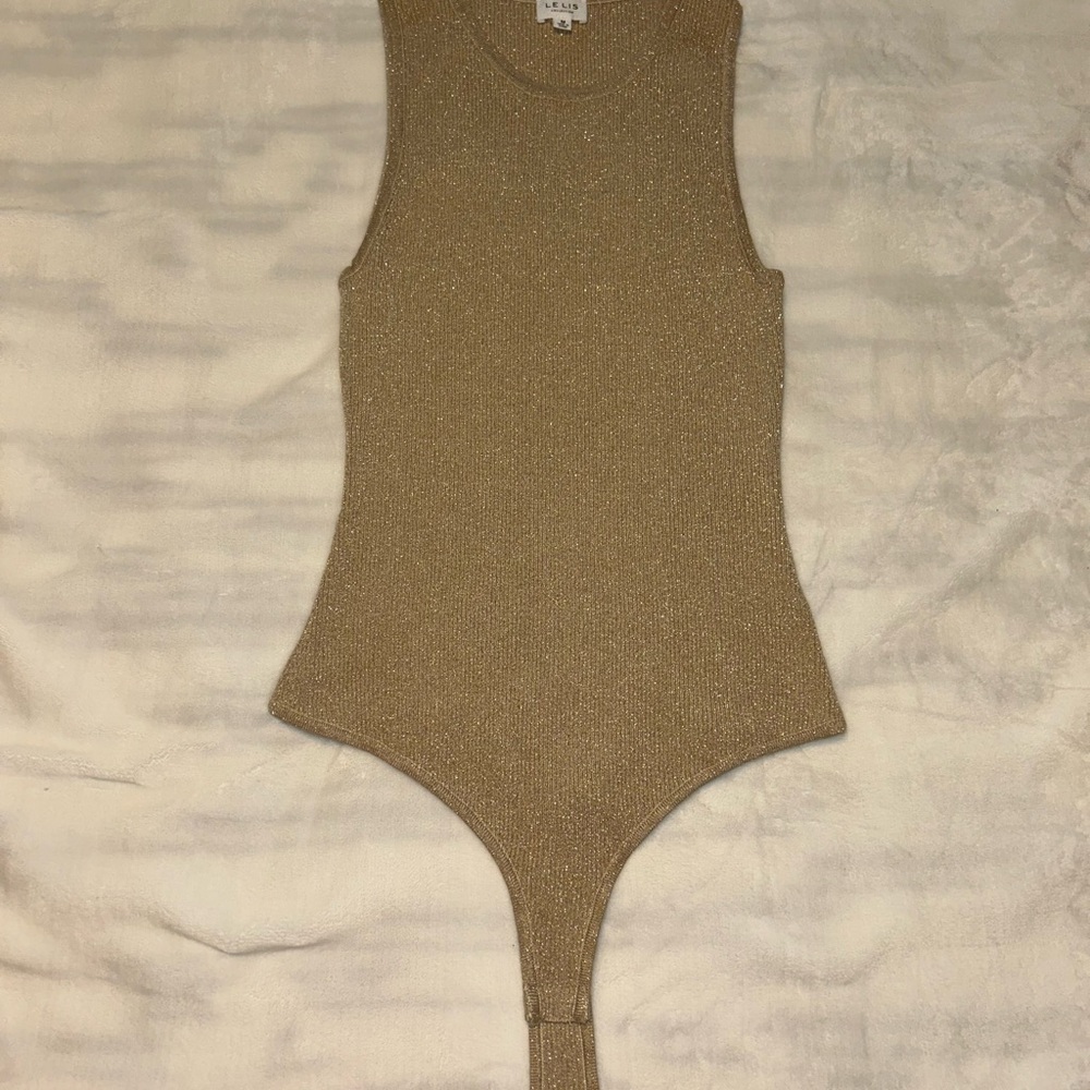 Le Lis Glittering Tan Bodysuit